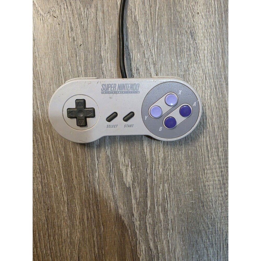 Nintendo Super Nintendo Controller Wired Ergonomic Gray Purple for SNES